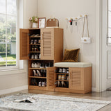 Multi functional Shoe Storage Cabinet with Bench & 7+3 Storage compartment