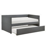 Daybed with Trundle Wood Sleeper Dark Gray