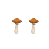 2pcs 8x8x14" Orange Mushroom Harvest Fall Thanksgiving Ornament