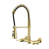 Wall Mounted Bridge Kitchen Faucet 3 Function