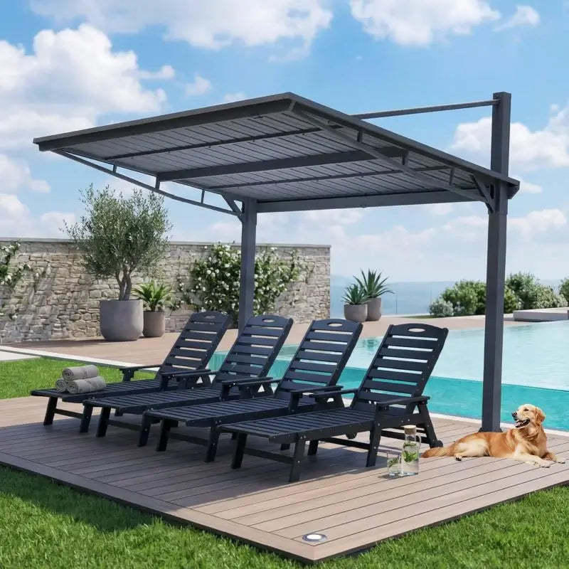 10' x 10' Hard Top Metal Gazebo with Galvanized Steel Roof