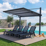 10' x 10' Hard Top Metal Gazebo with Galvanized Steel Roof