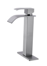 Waterfall Spout Single Handle Bathroom Vanity Faucet