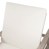 Outdoor Patio Furniture Set of 2 Acacia Wood Gray