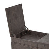 U-Can Lift-Top Coffee Table Hidden Compartment Brown