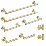 8-Piece Brushed Nickel Gold Stainless Steel Bathroom Hardware