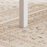 Metal Bar Table Set White/Natural