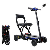 Mobility Scooter Folding Electric Blue 275 LB 10 Mile ABS Aluminum 38x18 In