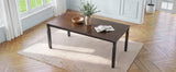 Engineered Wood Dining Table Black/Espresso 63"