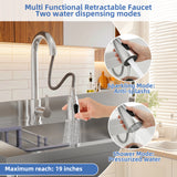 Stainless Steel Utility Sink, 29.5" Freestanding Single Bowl Laundry Sink