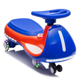 12V Kids ride on Electric Wiggle Car W/2-in-1 Smart Design,Controllable LED Ligh