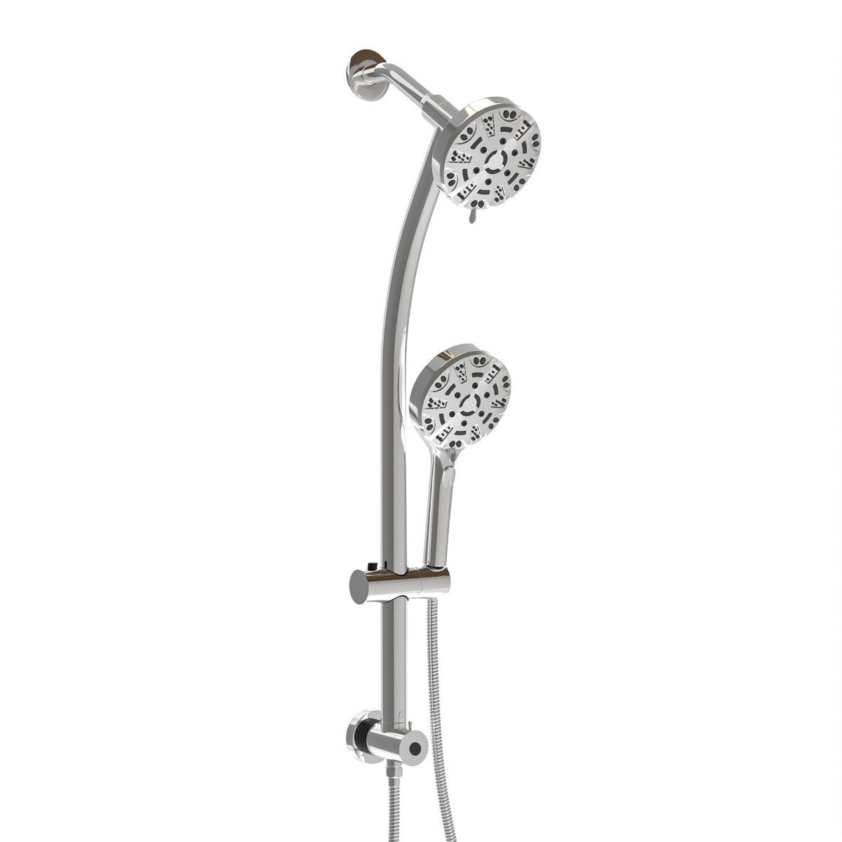 Multi Function Dual Shower Head - Shower System with 4.7' Rain Showerhead, 8-Fun