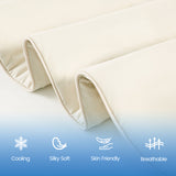 Cooling Comforter 60x90" - Nylon-Spandex, Ivory, Wave Quilting