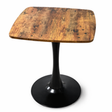 Square Engineered Wood Dining Table Antique Brown