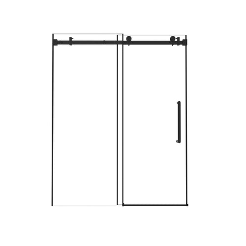 Frameless Single Sliding Shower Door 48" W x 76" H Tempered Glass