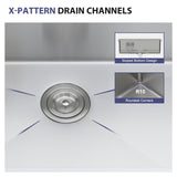 33 Drop In Kitchen Sink - 33 x 19 x 9 Stainless Steel Drop In Sink Ledge