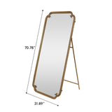 Full Length Mirror with Stand, 70.1"x31.9" Floor Standing Large Dressing Mirror