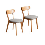 Solid Wood Dining Chair Natural/Grey