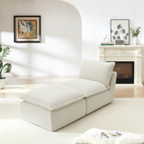 Modern Corduroy Cloud Sectional Sofa Modular Couch