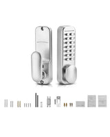 Mechanical Keyless Entry Door Lock 14-Key Stainless Steel