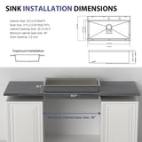 33 Drop In Kitchen Sink - 33 x 19 x 9 Stainless Steel Drop In Sink Ledge