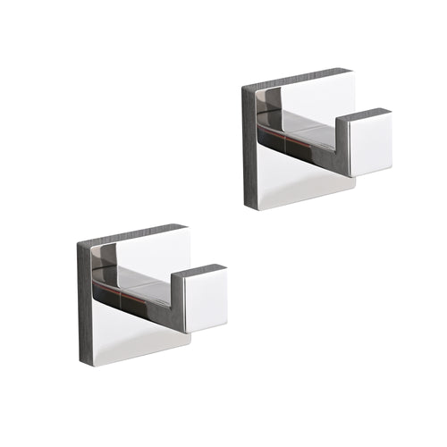2 Pack Stainless Steel Wall-Mounted Towel Hooks