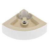 Modern White Triangle Porcelain Ceramic Wall Mount Vessel Sink with Single Fauce