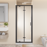 Framed Bi-fold Pivot Shower Door 32"x72" Space-saving Folding Shower Enclosure