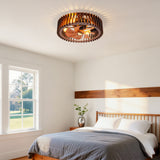 20" Modern Flush Mount Fan Light, Ceiling Fans