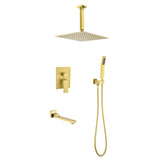 Shower System Combo 16" Head Hand Shower Tub Spout