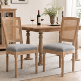 Set of 2 Solid Wood Dining Chair Grey