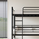 Twin Metal Bunk Bed Black