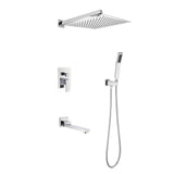 Wall Mounted Shower System with Hand Shower and 12" Head