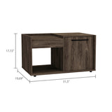 Coffee Table - Modern - Single Door Cabinet - Open Shelf
