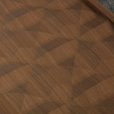 Square Engineered Wood Coffee Table with Storage Natural Walnut