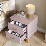 Solid Wood Nightstand Pink