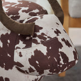 Fabric Ottoman Brown/White