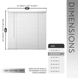 Cordless 1' Light Filtering Vinyl Mini Blinds, White, 29' x 60'