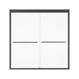 56"-60"W*60" H Semi-Frameless Double Sliding Shower Door, Bypass Shower Door