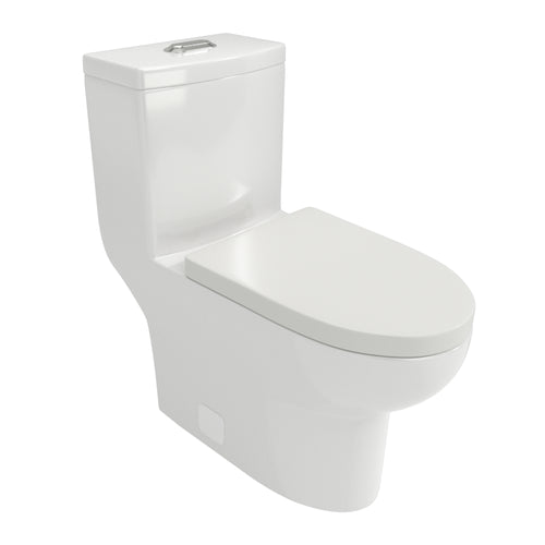 Modern White Ceramic Dual Flush Soft Close Toilet