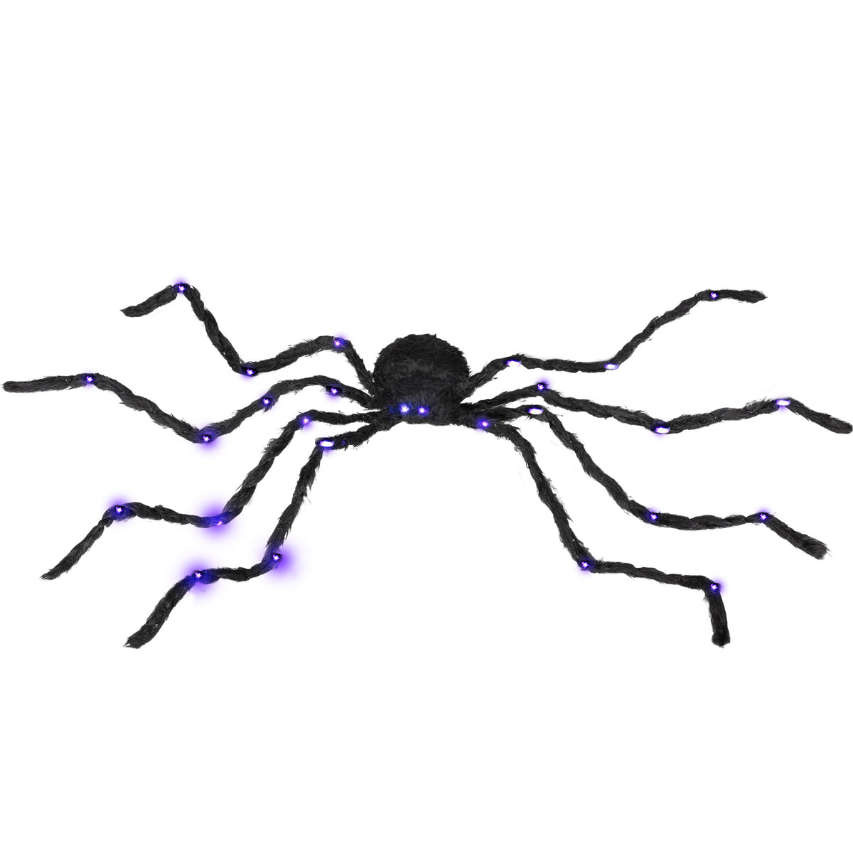 HOMCOM 3.25' Outdoor Halloween Decoration, Light-up Oversized Spider Halloween P