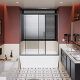 60.in W x 62.in H Single Sliding Shower Door for Bathtub