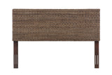 King Rattand Wicker Banana Leaf Panel Headboard Adjustable bed