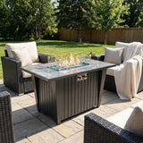 42" Propane Gas Fire Pit Table, 60000 BTU, Marble Top