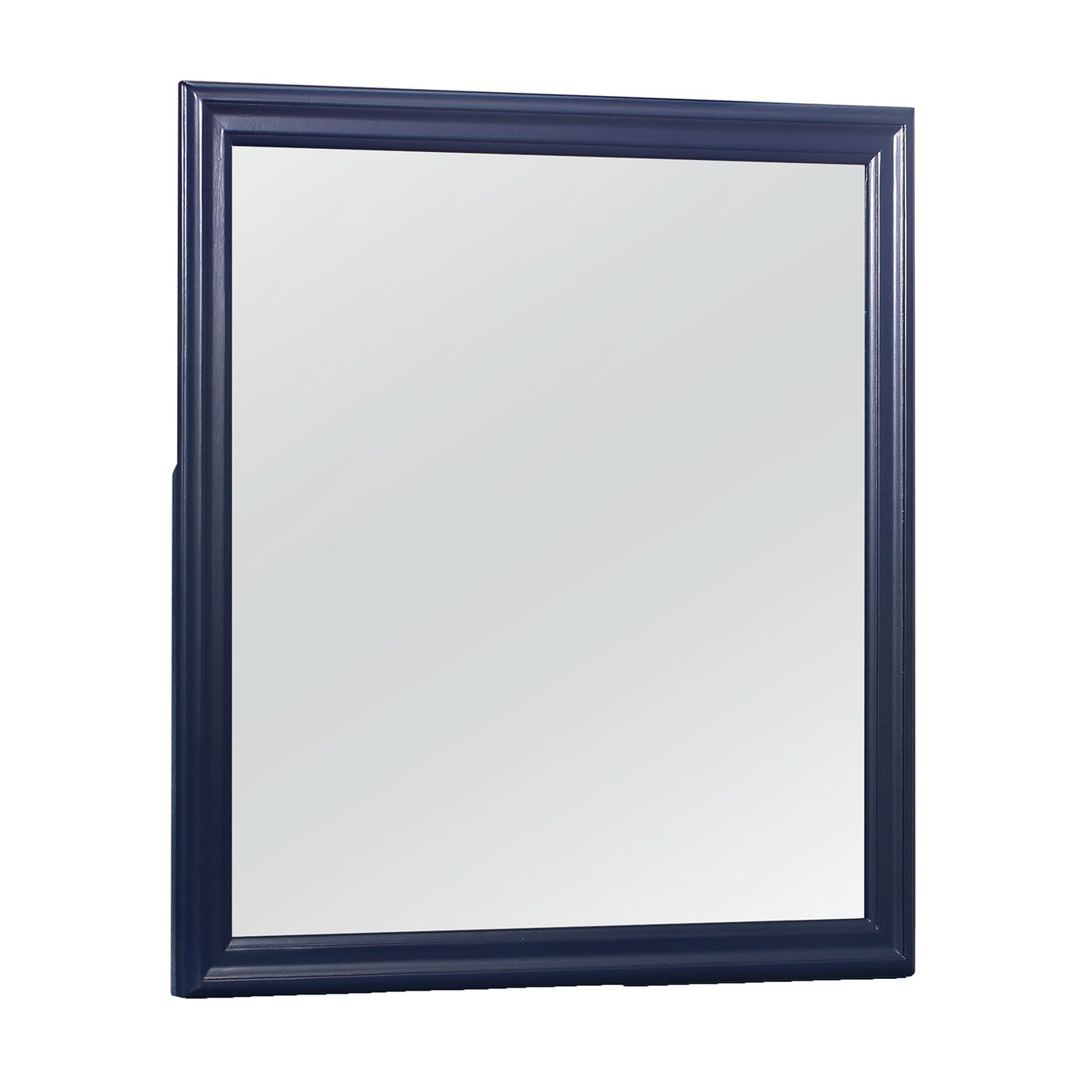 Blue Mirror Tempered Glass Solid Wood Frame 38.19