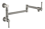 Modern Brass Wall Mount Pot Filler Faucet Folding Swing Arm