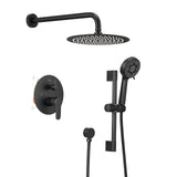 10" Matte Black Shower System with Handheld Combo