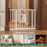 29.5-44.1" Wide Baby Gate for Stairs, Dog Gate Indoor for Doorways