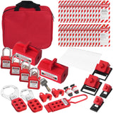 Electrical Lockout Tagout Kit, 47 PCS Safety Loto Kit Includes Padlocks, Hasps