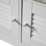 28.74"Shoe Storage Bench with 2 Door Cabinet, Entryway Bench